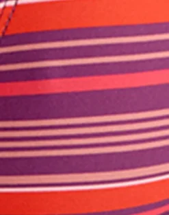 Pami Bikini Top in Purple and Red Radiant Lines with Beads