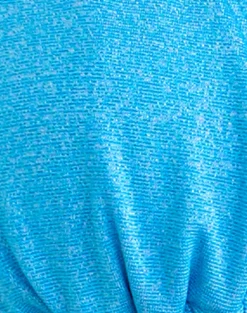 Pami Bikini Top in Shimmer Blue with Spiral and Beads