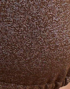 Pami Bikini Top in Shimmer Brown with Spiral and Beads