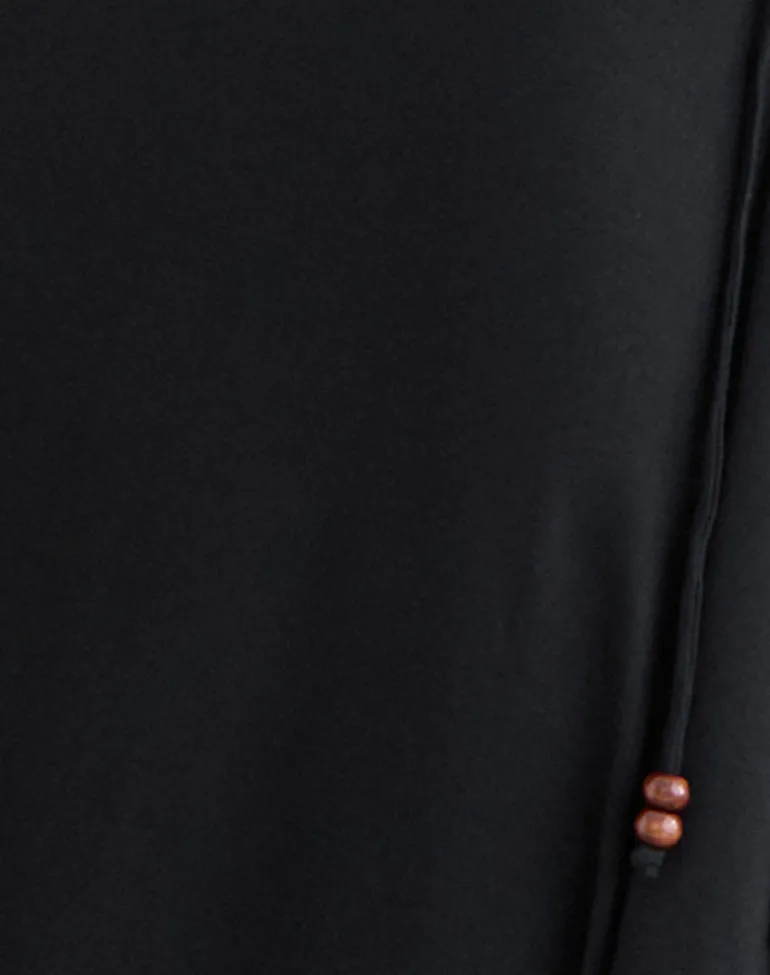 Phemia Maxi Skirt with Beads in Jersey Black