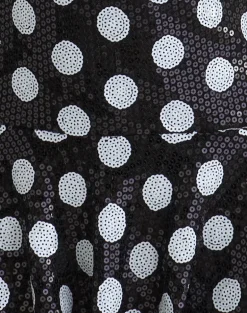 Pipo Mini Dress in Polka Sequin Monochrome