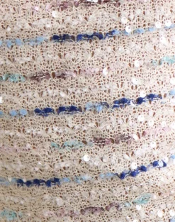 Prana Bandeau Top in Knit Sequin Cream Blue