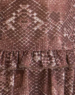 Primrose Long Sleeve Top in Oversized Snake Skin
