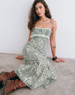 Quilla Maxi Dress in Bloom Paisley Pale Blue