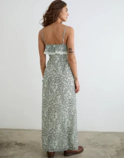Quilla Maxi Dress in Bloom Paisley Pale Blue