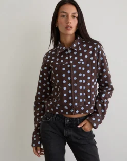 Quorra Jacket in Mono Polka Brown