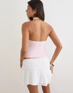 Raceline Top in Rayon Jersey Light Pink