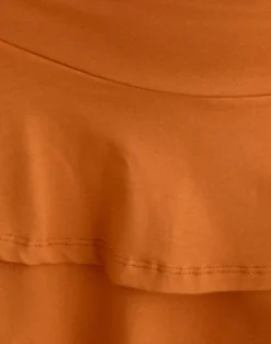 Raeca Mini Skirt in Rayon Jersey Sunset Orange