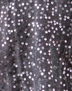 Rafina Halter Top in Chiffon Sequin Grey