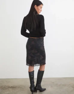 Rajhu Midi Skirt in Dynamic Rose