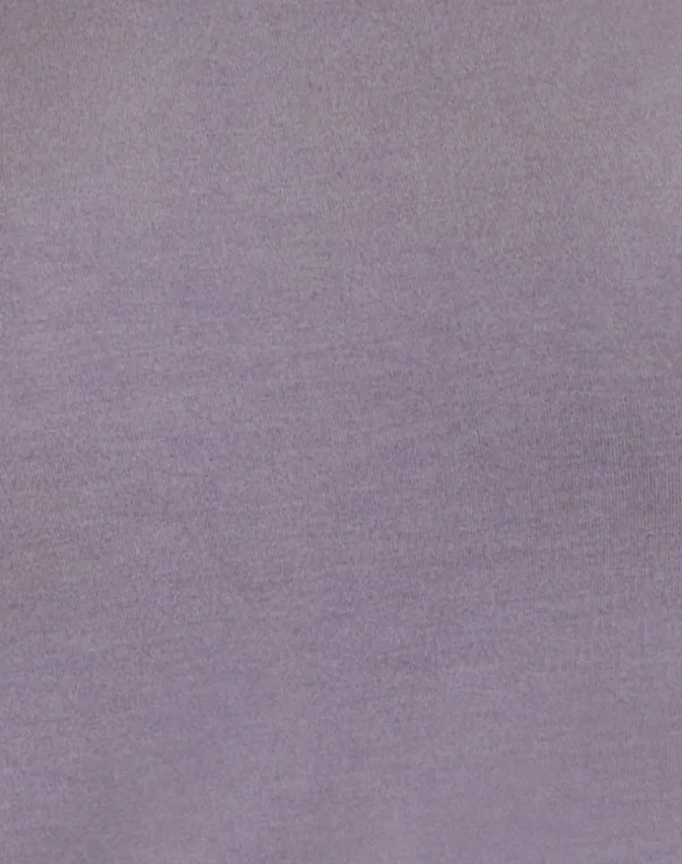 Raluca Long Sleeve Mini Dress in Grey Lavender