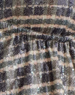 Ramilo Top in Sequin Vintage Check Brown