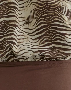 Rania Backless Top in Chiffon Wild Animal Align Brown