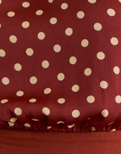 Rania Backless Top in Polka Burnt Red