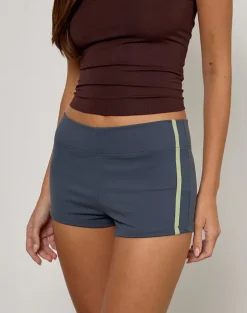 Rapal Short in Navy with Sage Binding