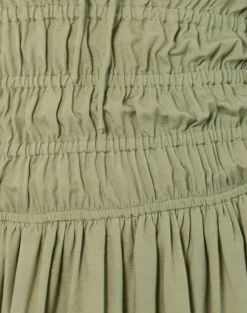 Rasmil Bubble Hem Mini Dress in Sage Green