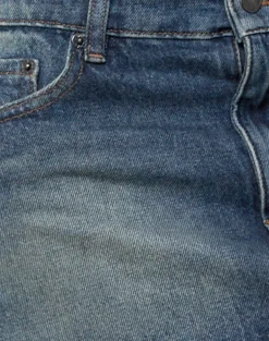 Raw Hem Mini Skirt in Steel Blue with Pockets