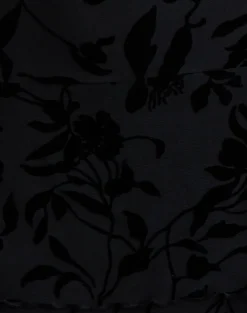 Rawson Mini Dress in Flock Leaf Flower Black