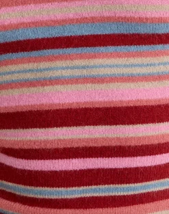 Reita Keyhole Top with Bead in Knit Stripe Multi
