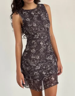 Renata Mini Dress Botanical Brown