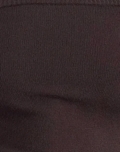 Renie Bardot Top in Dark Brown Knit
