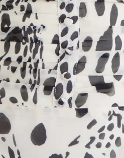 Ridisha Mini Dress in Dalmatian Skin Black and Ivory