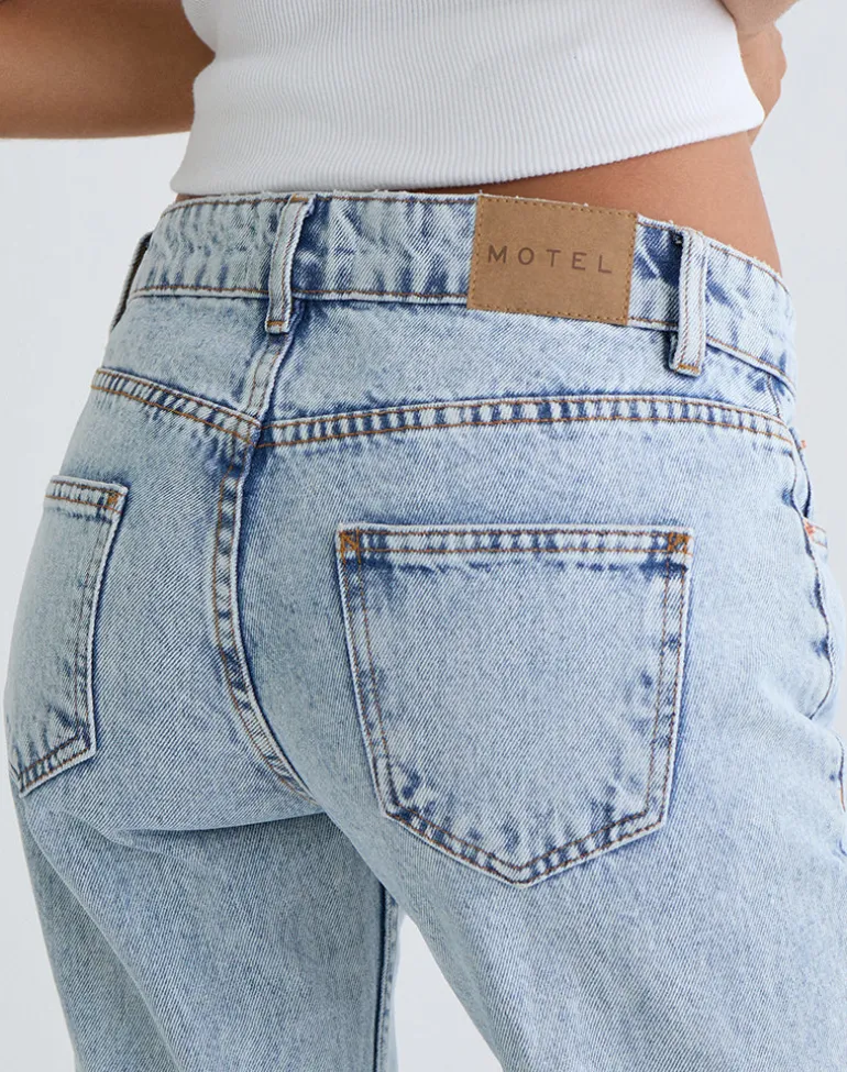 Rigid Low Rise Flare Jeans in 80s Light Wash