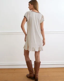 Rinari Mini Dress in Satin Champagne
