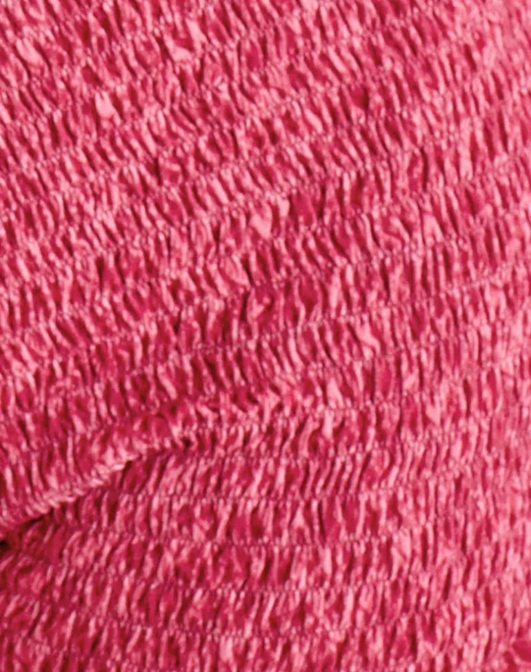 Ritala Shirred Micro Short in Tilted Check Pink