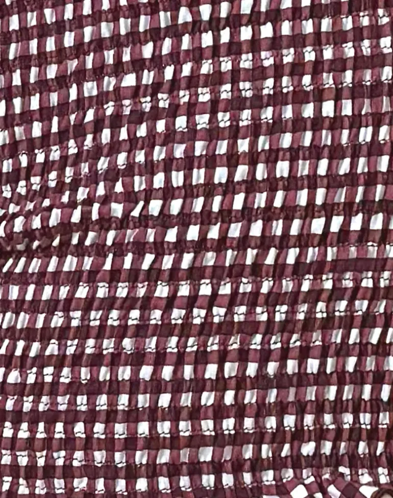 Ritala Short in Mini Gingham Wine