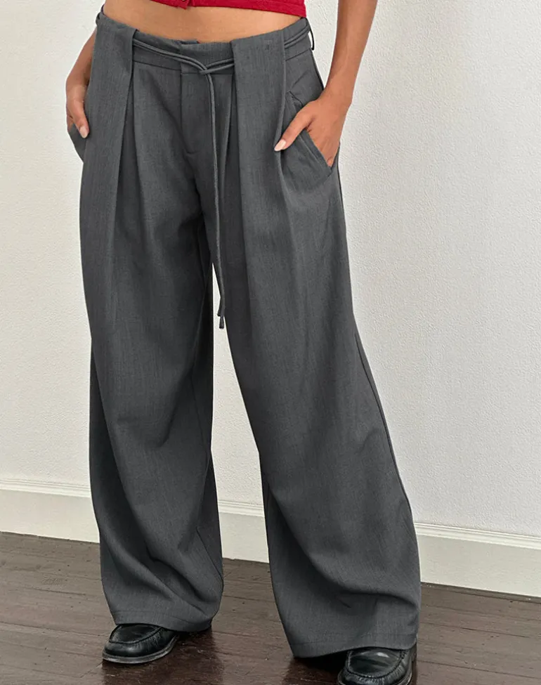 Rivela Tie Waist Trouser in Grey