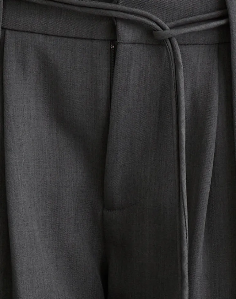 Rivela Tie Waist Trouser in Grey