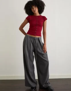Rivela Tie Waist Trouser in Grey