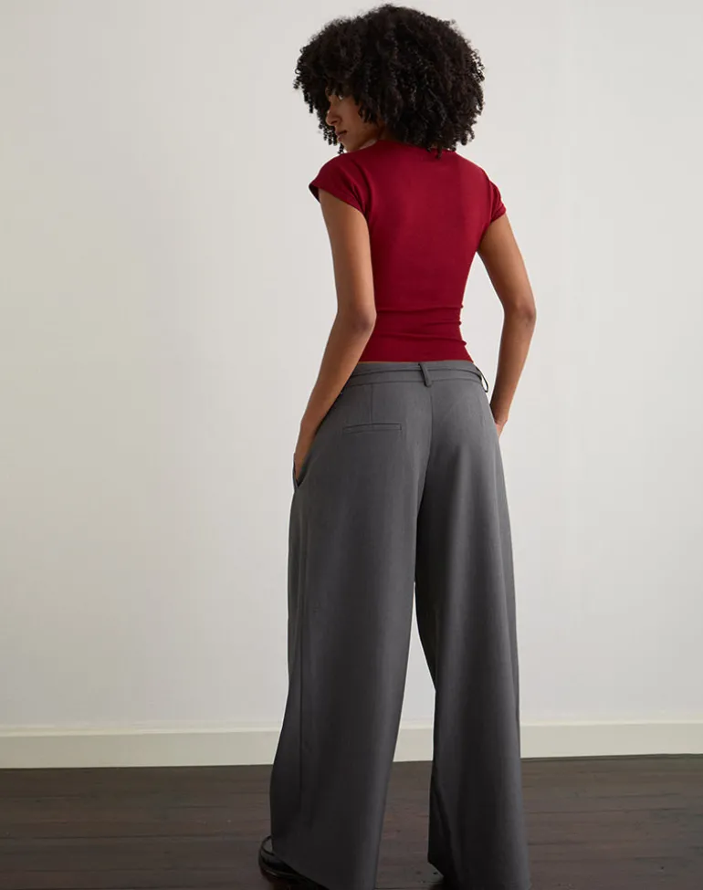 Rivela Tie Waist Trouser in Grey