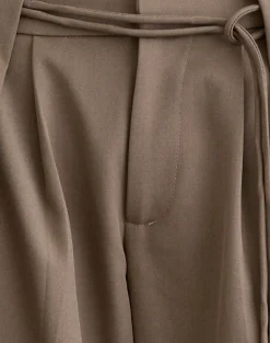 Rivela Tie Waist Trouser in Taupe