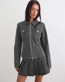 Rohana Jacket in Denim Grey Wash