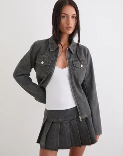 Rohana Jacket in Denim Grey Wash