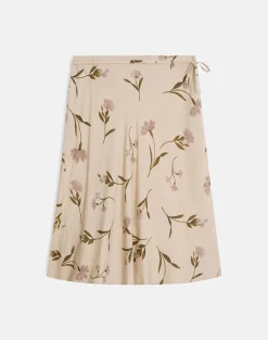 Rohaya Midi Skirt in Bloom Leafy Taupe