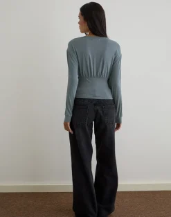 Romari Top in Ash Blue