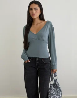 Romari Top in Ash Blue