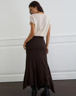 Rombe Maxi Skirt in Bitter Chocolate