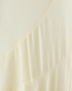 Rombe Maxi Skirt in Crinkle Butter Yellow