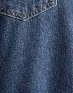 Roomy Extra Wide Low Rise Jeans in Mid Indigo Blue