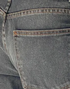 Roomy Extra Wide Low Rise Jeans in Grey Used Bleach