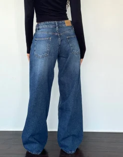 Roomy Extra Wide Low Rise Jean in College Blue