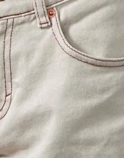 Roomy Extra Wide Low Rise Jeans in Off White