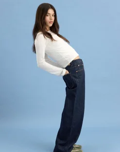 Roomy Extra Wide Low Rise Jeans in Indigo
