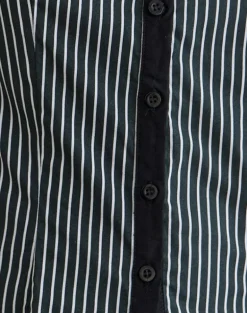 Rosabe Blouse in Black and Grey Monostripe