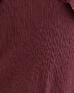 Rowdy Halterneck Top in Crinkle Plum
