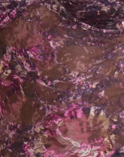 Rubik Cami Top in Abstract Rose Pink and Plum
